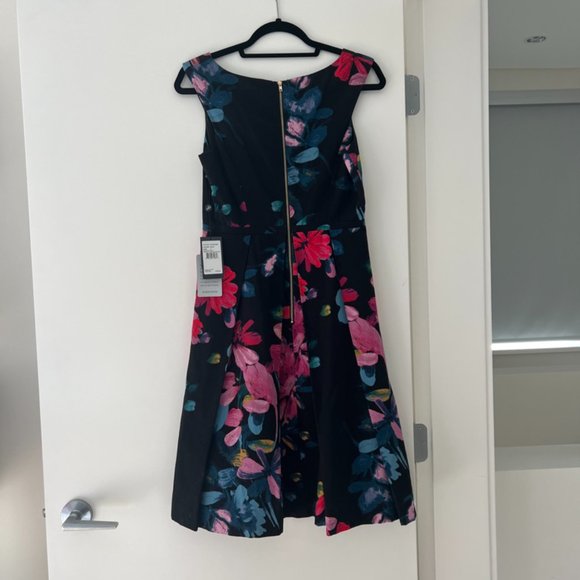 Adrianna Papell - Fit and Flare Pleated Dress - Picture 3 of 11